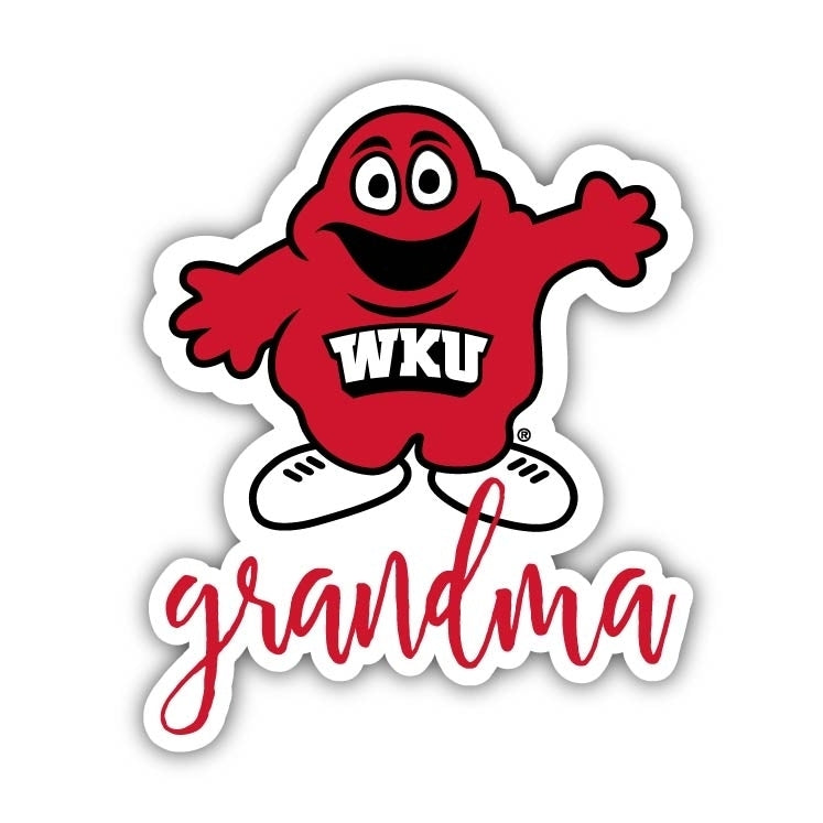 Western Kentucky Hilltoppers 4 Inch Proud Grandma Magnet Image 1