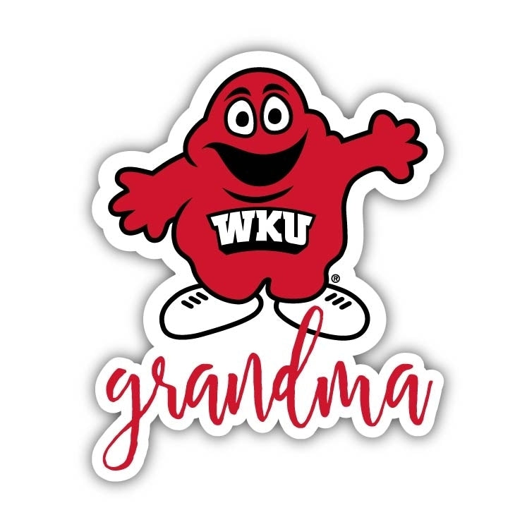 Western Kentucky Hilltoppers Proud Grandma 4-Inch NCAA High-Definition Magnet - Versatile Metallic Surface Adornment Image 1