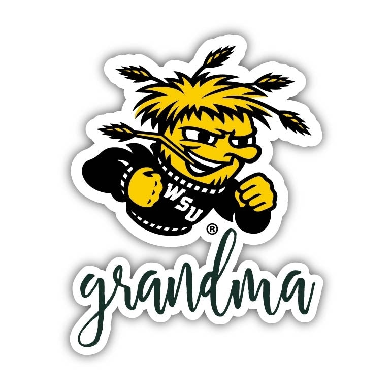 Wichita State Shockers Proud Grandma 4-Inch NCAA High-Definition Magnet - Versatile Metallic Surface Adornment Image 1