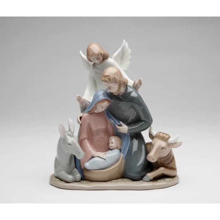 Ceramic Angel Holy Family Nativity Figurine 7.125" Gift Image 3