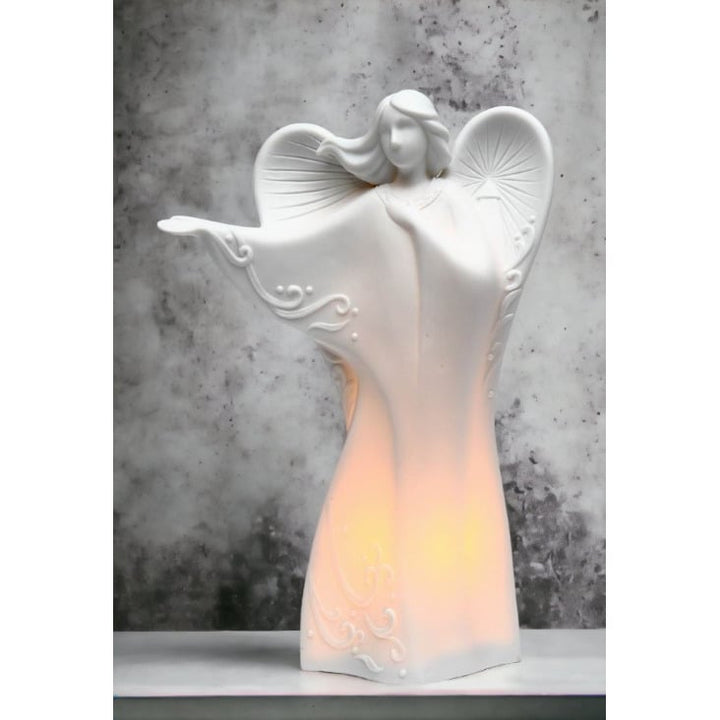 Ceramic Dancing Angel Night Light 6.25in Home Religious Gift Image 2