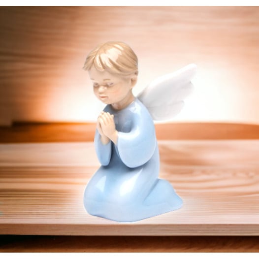 Ceramic Praying Boy Angel Figurine 2in Religious Image 2