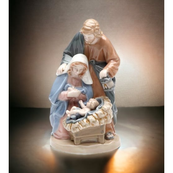 Ceramic Holy Family Nativity FigurineChristmas DcorReligious DcorReligious GiftChurch DcorEaster Dcor Image 2