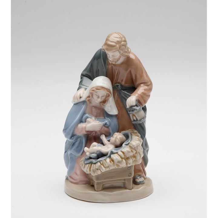 Ceramic Holy Family Nativity Figurine 4" Christmas Gift Image 3