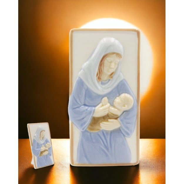 Ceramic Mary Holding Baby Jesus Figurine Home D cor Religious D cor Religious Gift Church D cor, Image 1