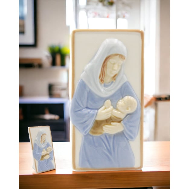 Ceramic Mary Holding Baby Jesus Figurine Home D cor Religious D cor Religious Gift Church D cor, Image 2