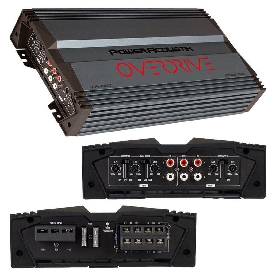Power Acoustik Overdrive OD4-1800 1800 Watt 4 Channel Car Audio Amplifier Image 1