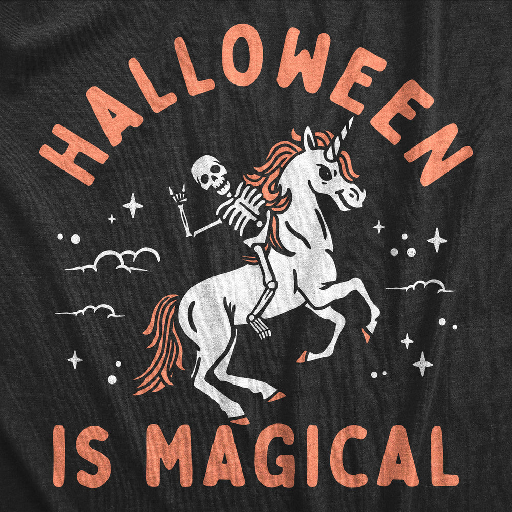 Womens Halloween Is Magical T Shirt Funny Spooky Season Fantasy Lovers Tee For Ladies Image 2