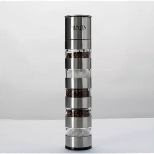 Nuvita Stackable Stainless Steel 5-in-1 Salt and Pepper Mill Image 4