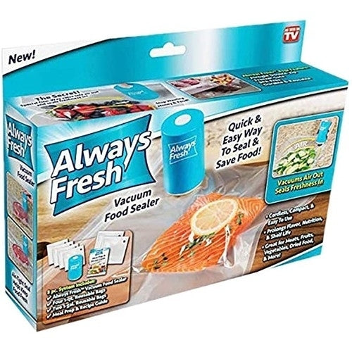 Always Fresh Vacuum Food Sealer + 6 Reusable Bags Image 3
