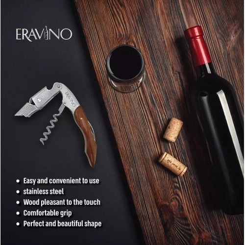 Eravino Premium All-in-One Professional Waiters Corkscrew in Rose Wood Handle Image 2