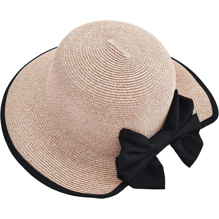 Sun Hats for Women Wide Brim Straw Beach Hat UV UPF 50+ Foldable Summer Sun Hat Image 9