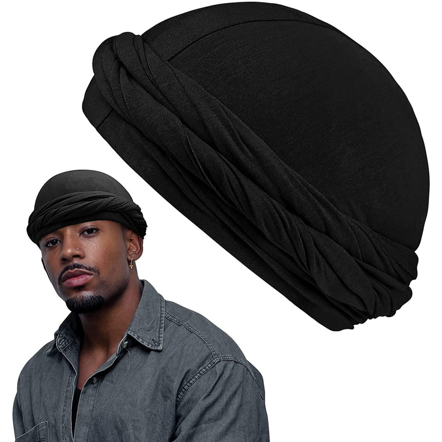 Halo Turban HeadWraps Satin Lined for MenPRE-TIED Head Scarf for Black Men and WomenPRE-TIED Head Scarf Image 1