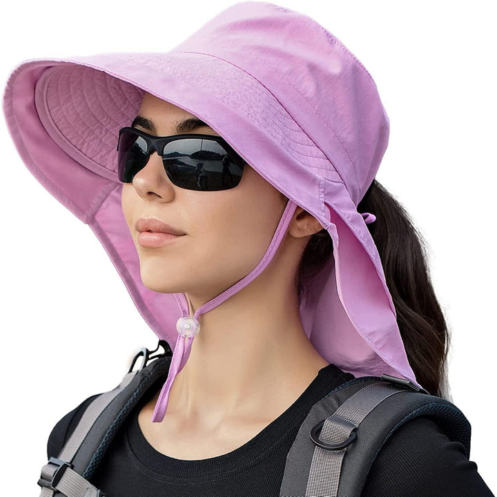 Sun Hats for Women Hiking Fishing Hat Wide Brim Hat with Large Neck Flap Sun Protection Hats for Men and Women Image 10