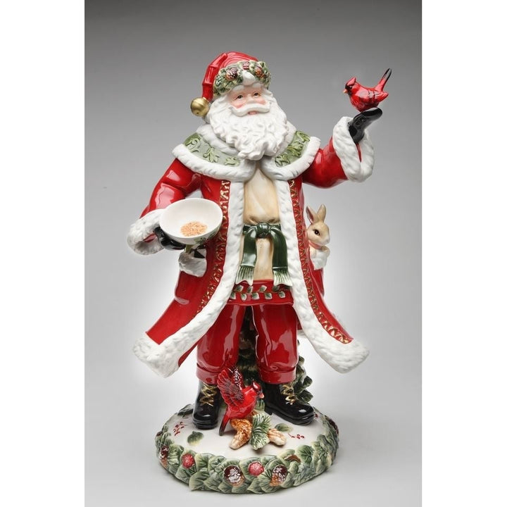 Ceramic Evergreen Holiday Santa Statue 10 7/8" Kitchen and Image 3