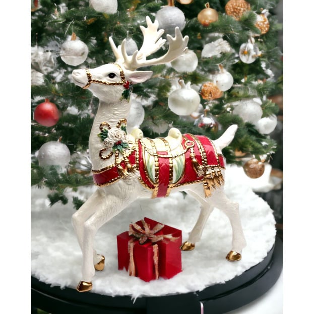 Ceramic Standing Deer 10 1/8 x 5 x 13 3/4 Image 1