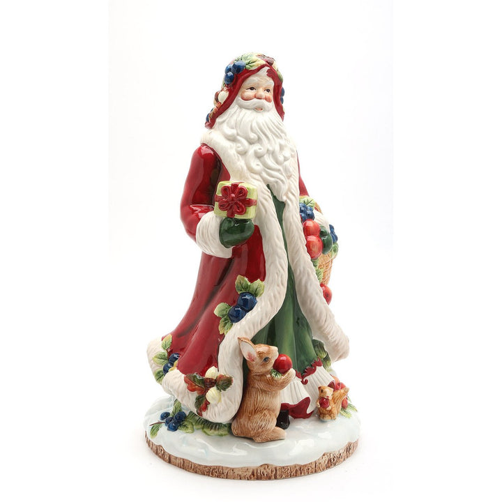 Ceramic Santa Figurine 14 inch Christmas Fruitful Holiday Collection Image 3