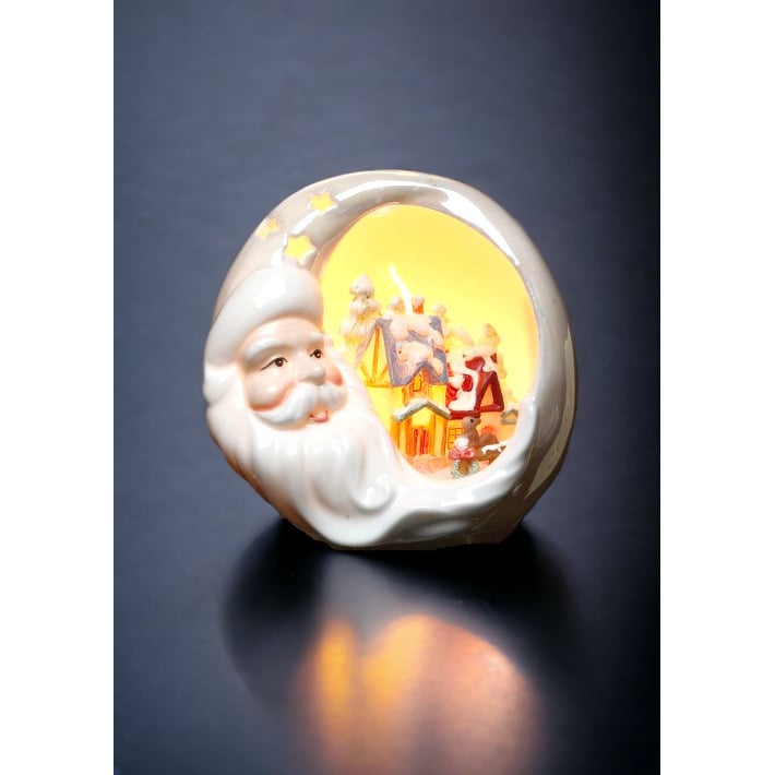 Ceramic Santa Plug-In Night Light 3.75in Christmas Home Gift Image 2