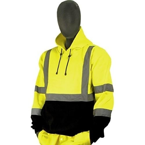 Majestic Class 3 High Visibility Hooded Sweatshirt Hi-Vis Green 75-5327 Image 4