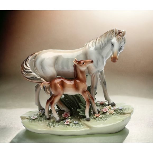 Ceramic Horse First Steps 9.5x5.875x7.5 Farmhouse Gift for Horse Lovers Image 1