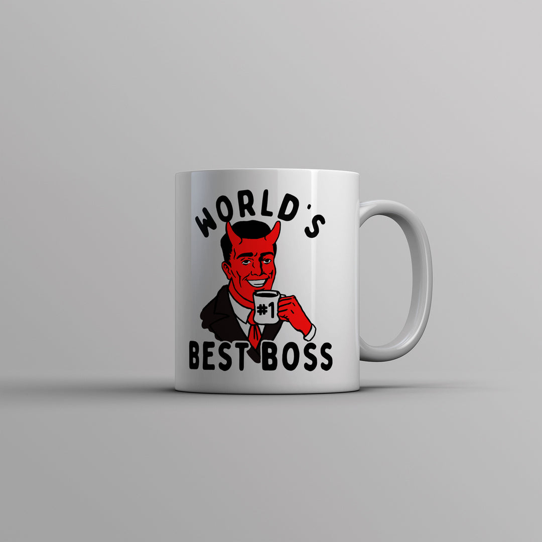 Worlds Best Boss Devil Mug Office Job Demon Novelty Cup-11oz Image 1