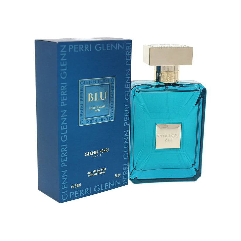 Glenn Perri Blu Unbelievable EDT Spray 3 oz Men Fragrance Rose Jasmine Musk Image 1