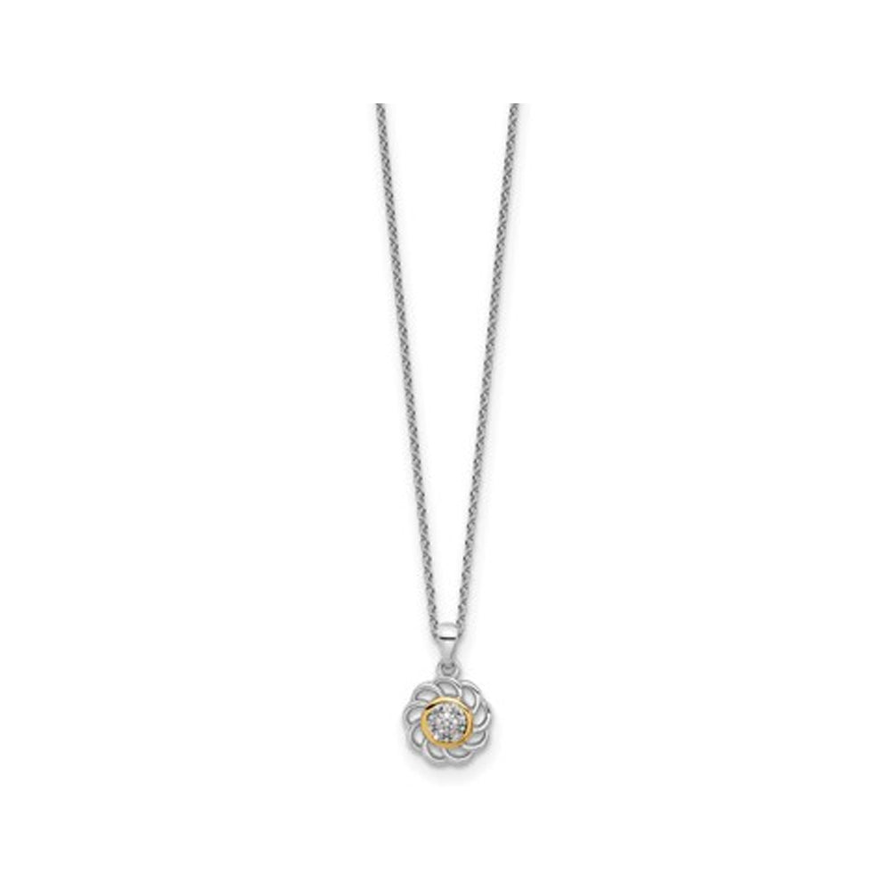 Sterling Silver Pendant Necklace with Chain and Diamond Accent Image 3