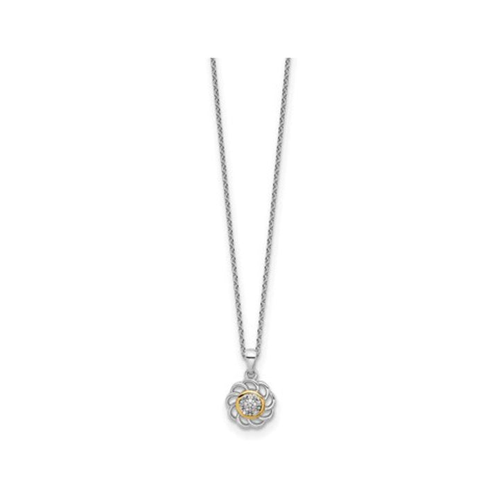 Sterling Silver Pendant Necklace with Chain and Diamond Accent Image 3