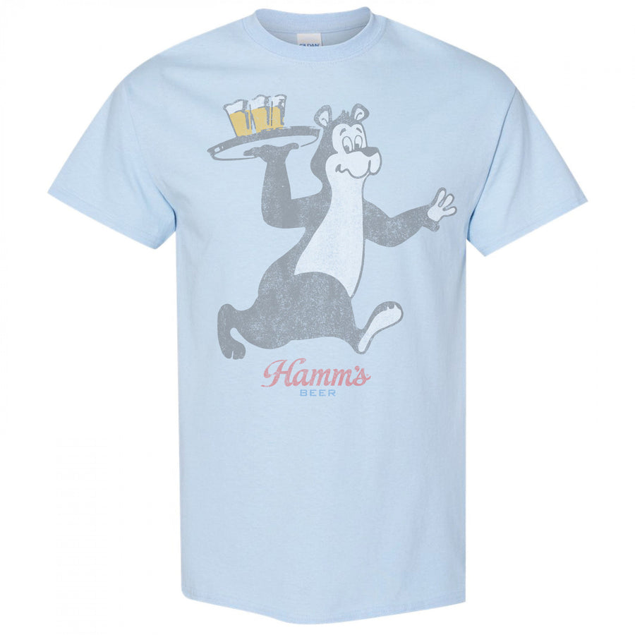 Hamms Beer Bear Waiting Tables T-Shirt Image 1