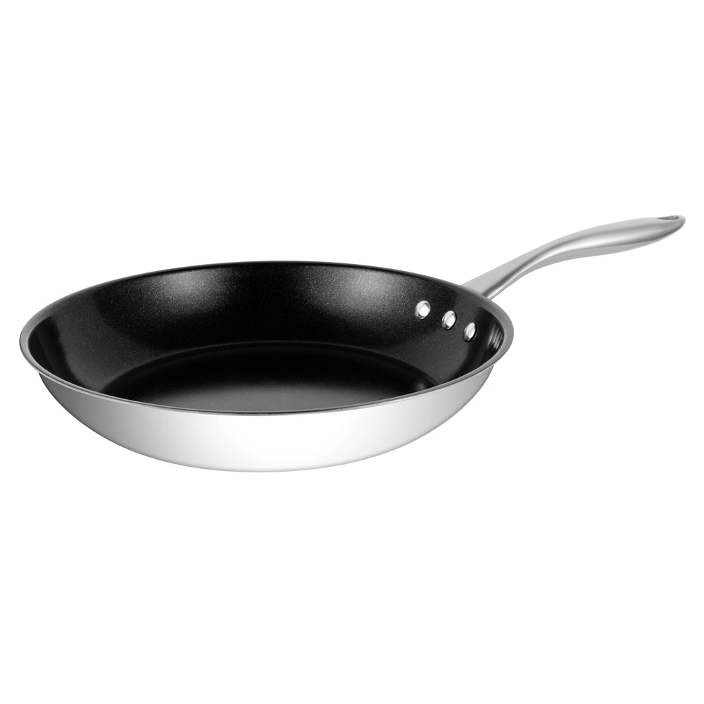 Stainless Steel Pan by Ozeri with ETERNAa 100% PFOA and APEO-Free Non-Stick CoatingBlack Interior Image 2