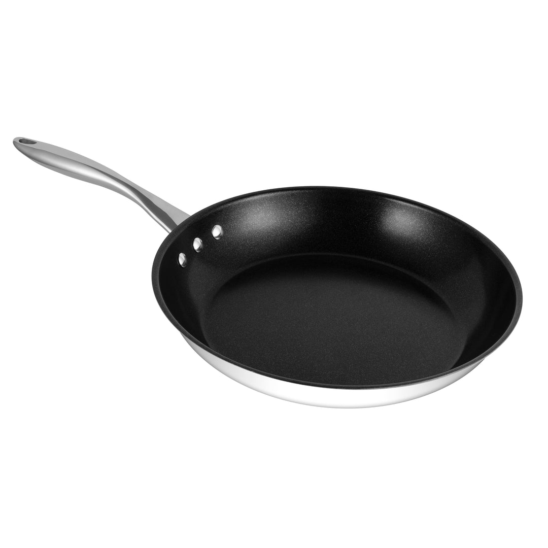 Ozeri Stainless Steel Non-Stick Pan ETERNA PFOA APEO-Free Black Interior 10" Image 4