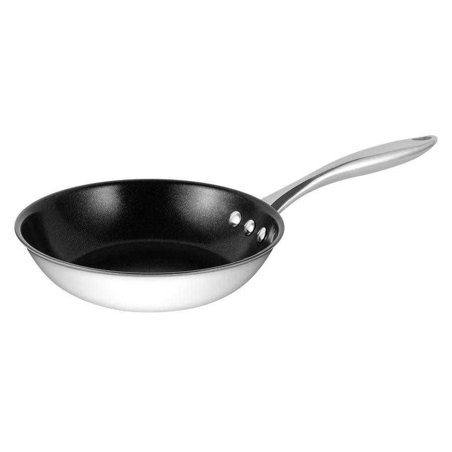 Stainless Steel Pan by Ozeri with ETERNAa 100% PFOA and APEO-Free Non-Stick CoatingBlack Interior Image 1
