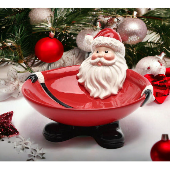 Ceramic  Santa Claus Candy BowlHome DcorKitchen DcorChristmas Dcor, Image 1