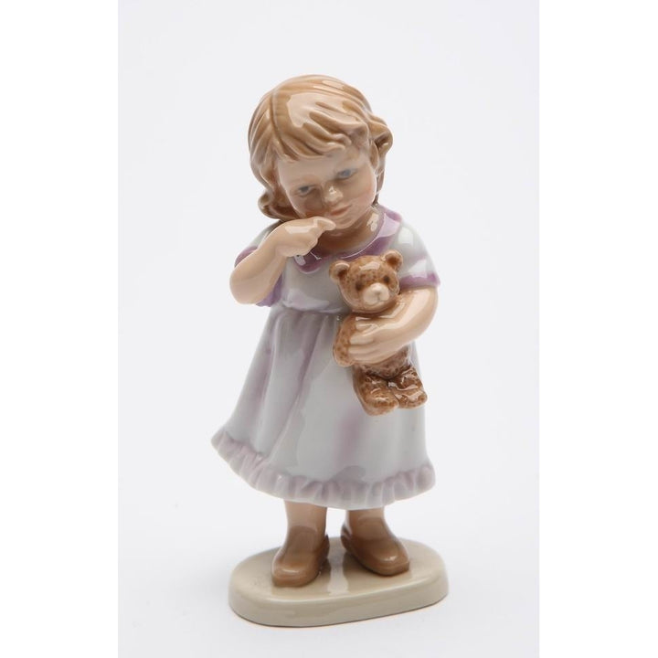 Kevins Gift Shoppe Ceramic Little Girl Holding Teddy Bear Figurine Image 3