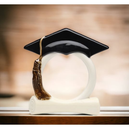 Ceramic Graduation Hat Photo Frame 4.75x4.5 Inch Image 3