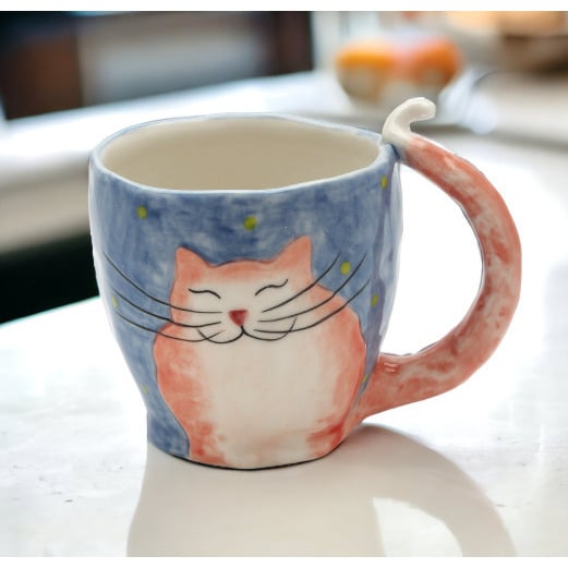 Ceramic Cat Mug 10oz Cute Gift for Cat Lovers and Mom Image 2