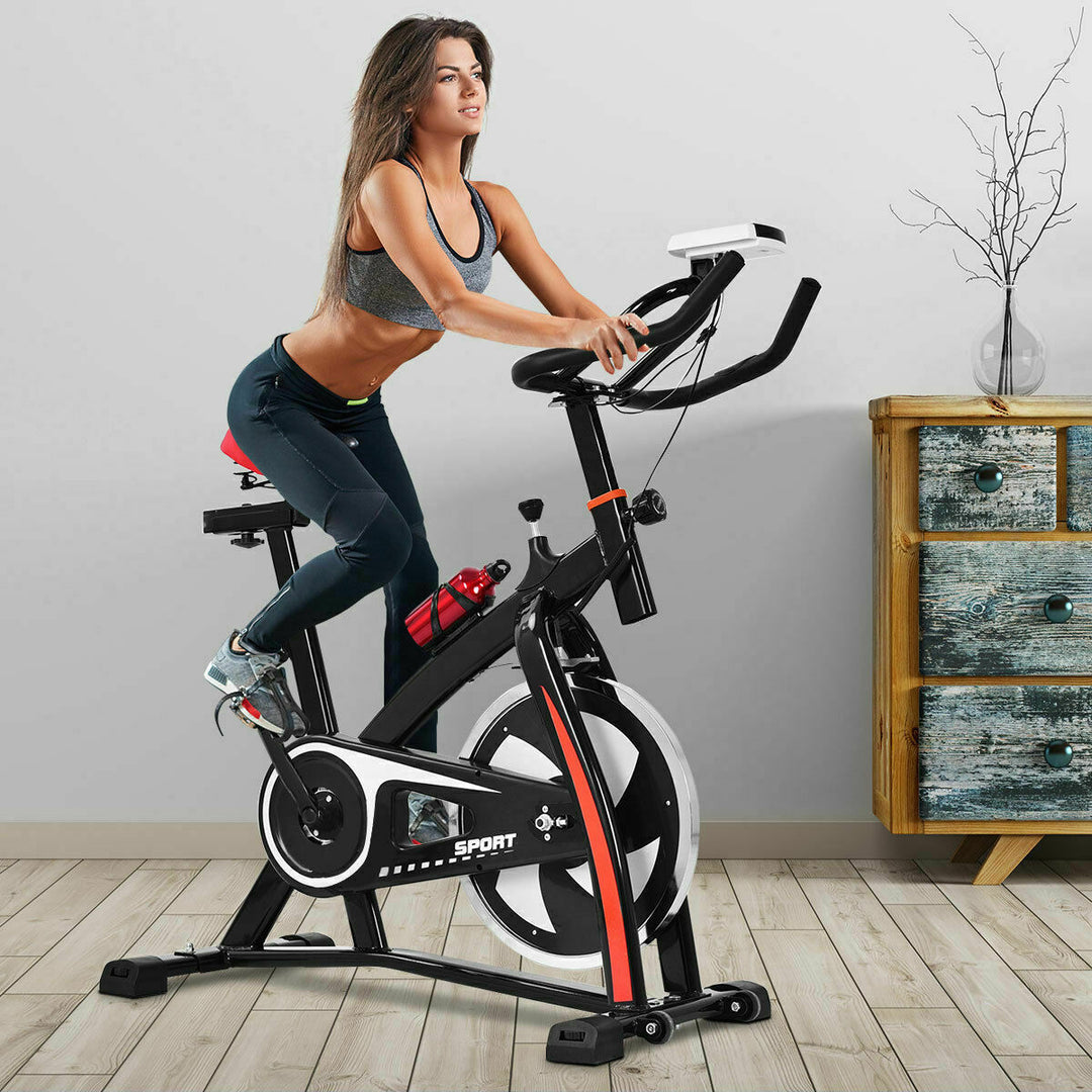 Exercise Bicycle Indoor Bike Cycling Cardio Adjustable Gym Workout Fitness Home Image 2