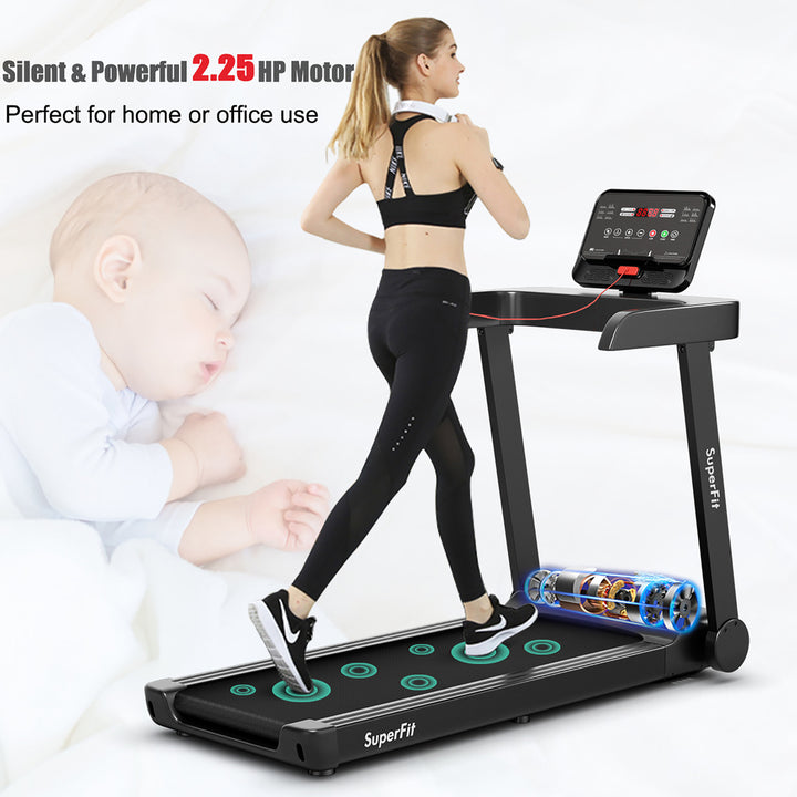 SuperFit 2.25HP Electric Treadmill Running Machine w/App Control for Home Office Image 4