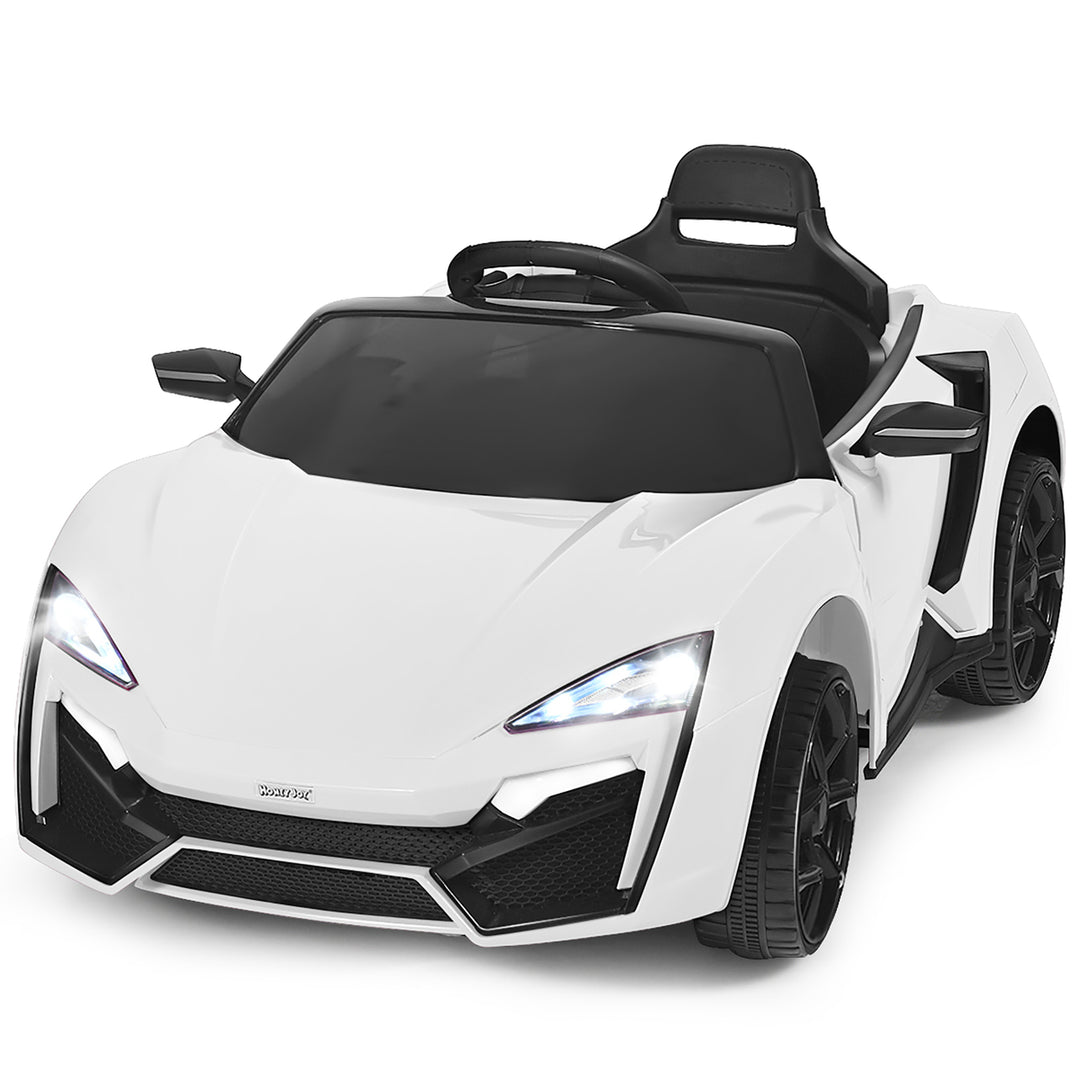 Costway 12V Kids Ride On Car 2.4G RC Electric Vehicle w/ Lights MP3 Openable Doors White\Black\ Red\Pink Image 4