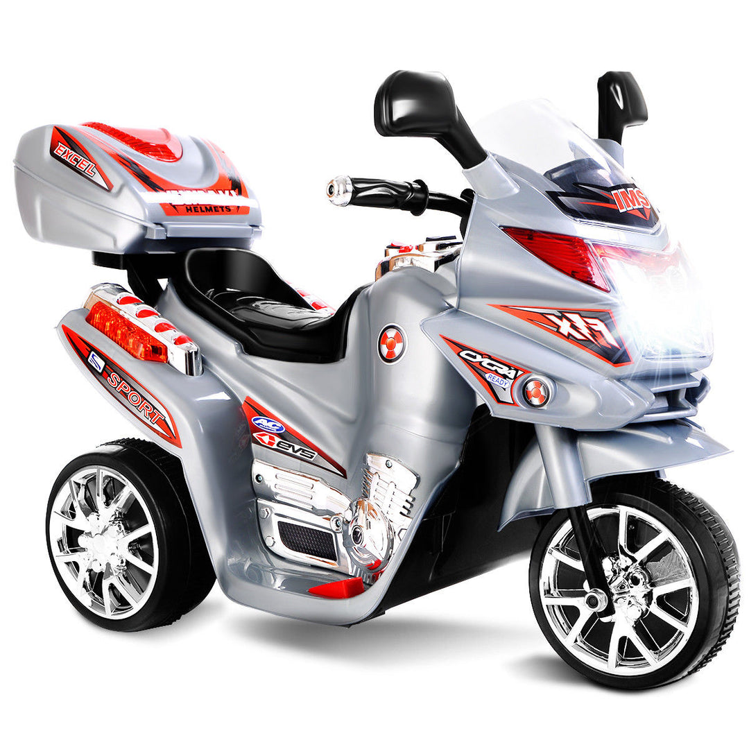 Costway 3 Wheel Kids Ride On Motorcycle 6V Battery Powered Electric Toy Power Bicycle Image 3