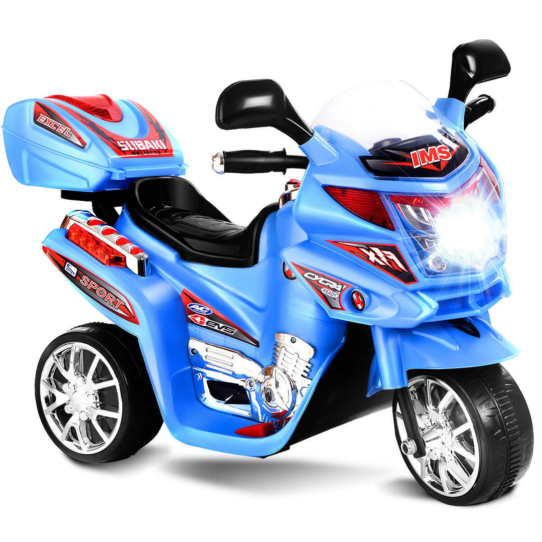 Costway 3 Wheel Kids Ride On Motorcycle 6V Battery Powered Electric Toy Power Bicycle Image 1