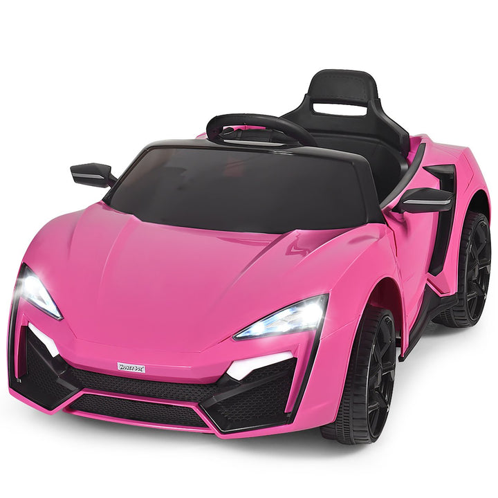 Costway 12V Kids Ride On Car 2.4G RC Electric Vehicle w/ Lights MP3 Openable Doors White\Black\ Red\Pink Image 1