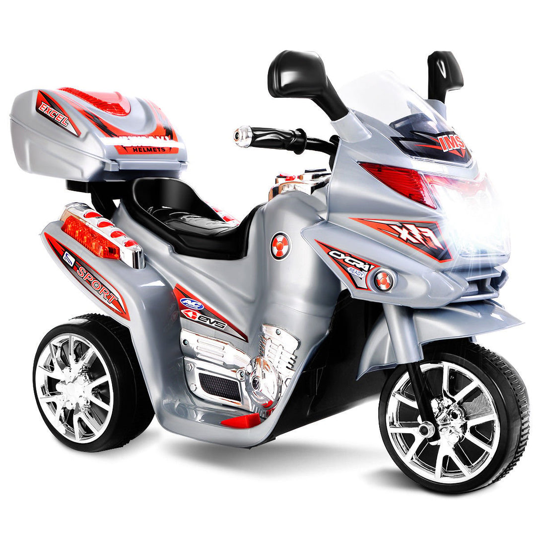 Costway 3 Wheel Kids Ride On Motorcycle 6V Battery Powered Electric Toy Power Bicycle Image 1