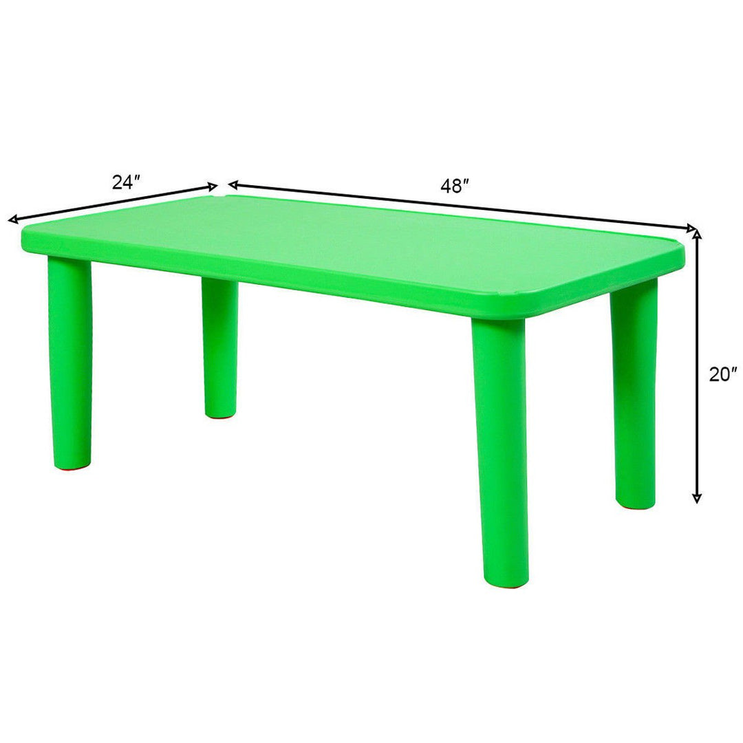 Kids Portable Plastic Table Learn and Play Activity School Home Furniture Green Image 2