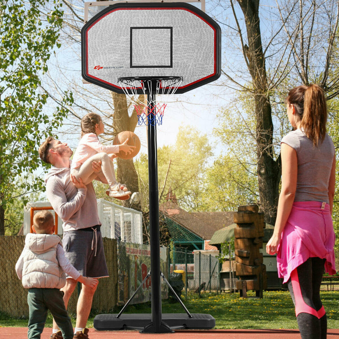 10ft 43 Backboard In/outdoor Adjustable Height Basketball Hoop System Image 3