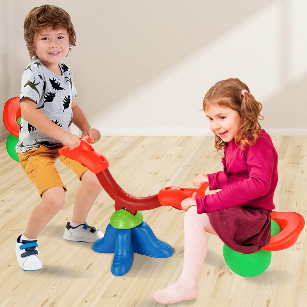 Kids Seesaw 360 Degree Spinning Teeter Totter Bouncer Activity Sporting Play Image 3