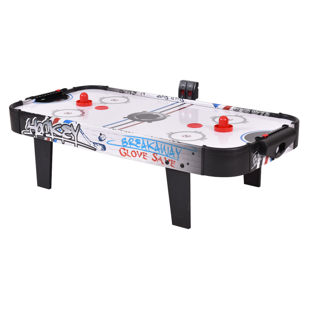 42Air Powered Hockey Table Game Room Indoor Sport Electronic Scoring 2 Pushers Image 3