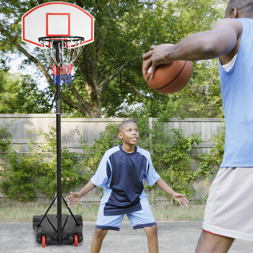 Adjustable Basketball Hoop System Stand Kid Indoor Outdoor Net Goal W/ Wheels Image 2