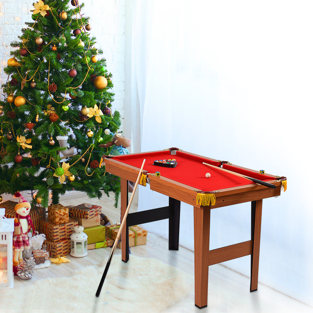 48'' Mini Table Top Pool Table Game Billiard Set Cues Balls Gift Indoor Sports Image 2