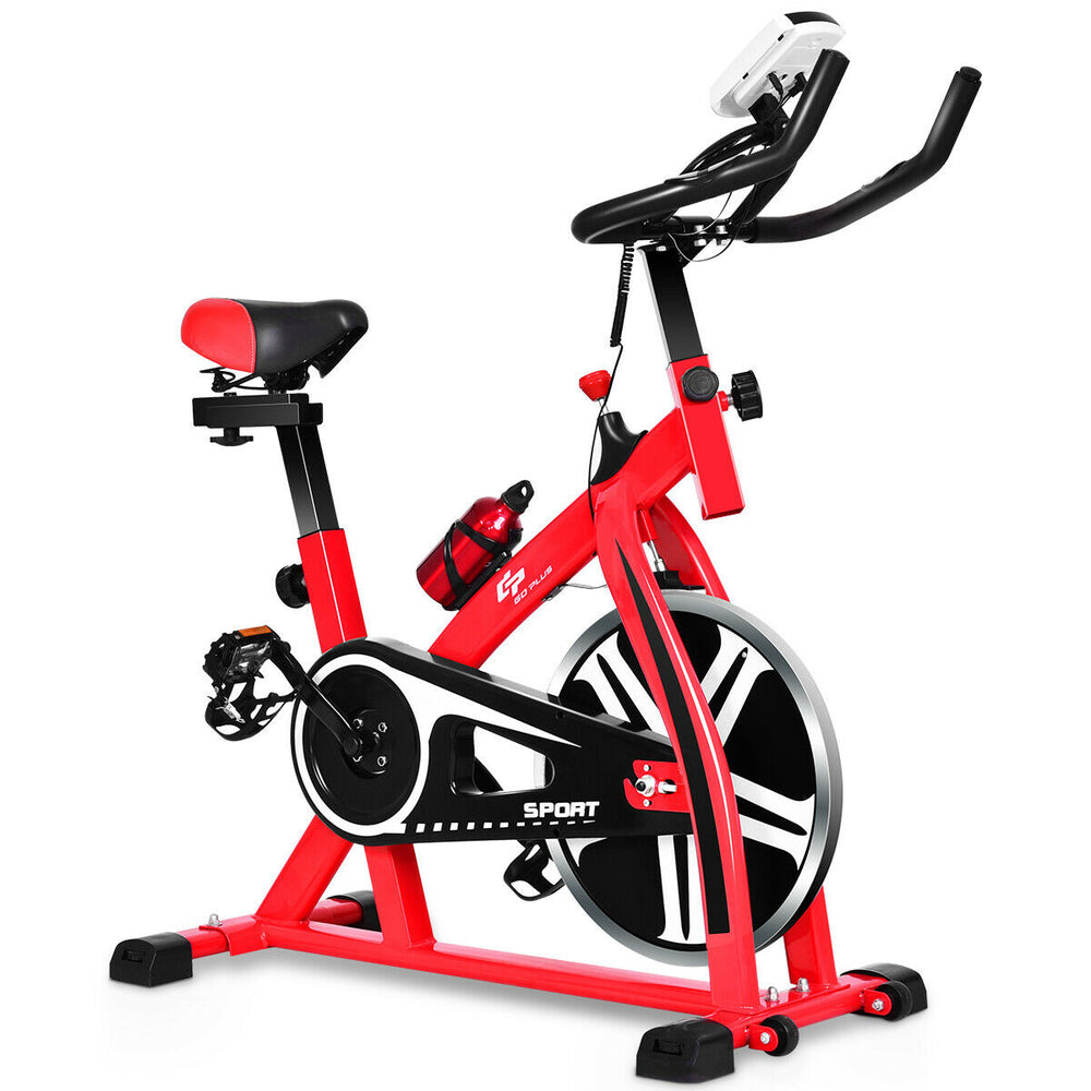 Adjustable Exercise Bike Bicycle Cycling Cardio Fitness LCD w/ 18lb Flywheel Image 2